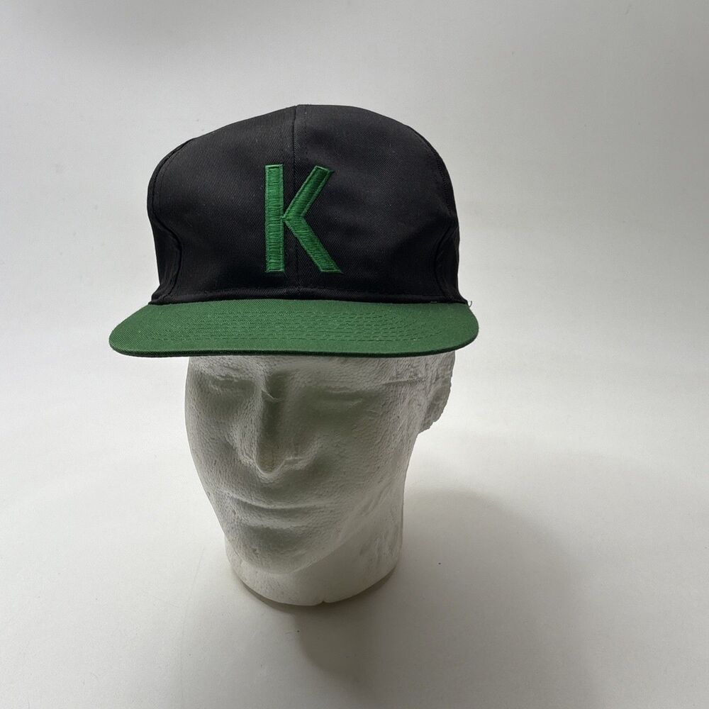 Vintage Kool Snapback Hat Black Green Adjustable Baseball Cap 90s Promo